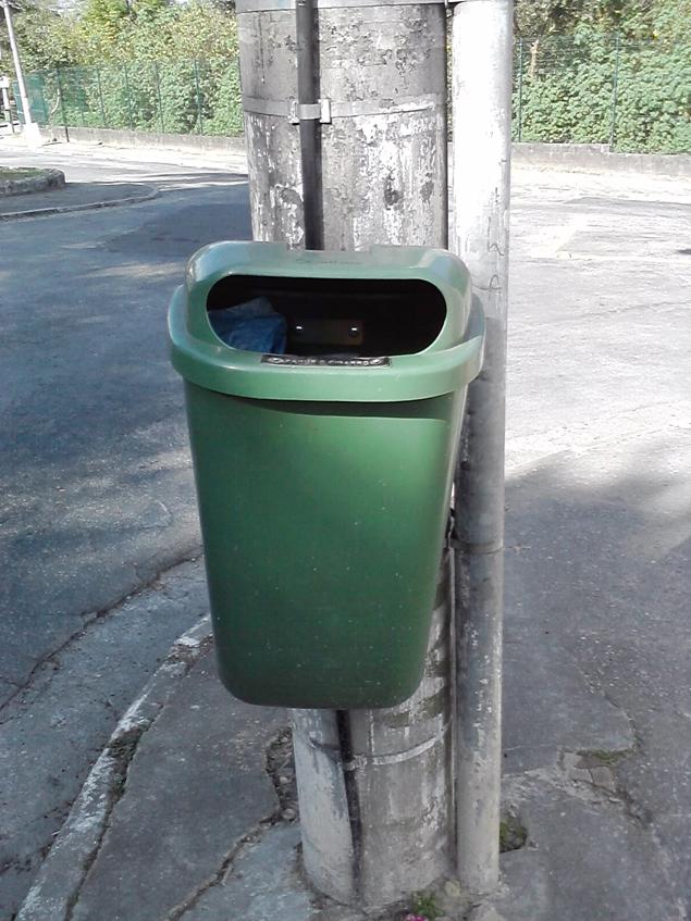 Lixeira Para Calcada De Rua Externa Preta