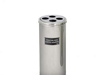 Coletor copos descartaveis inox Coletor copos descartaveis inox