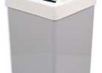 Lixeira de inox basculante para banheiro