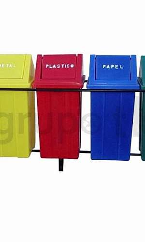 Lixeira com divisões  Lixeira com divisões